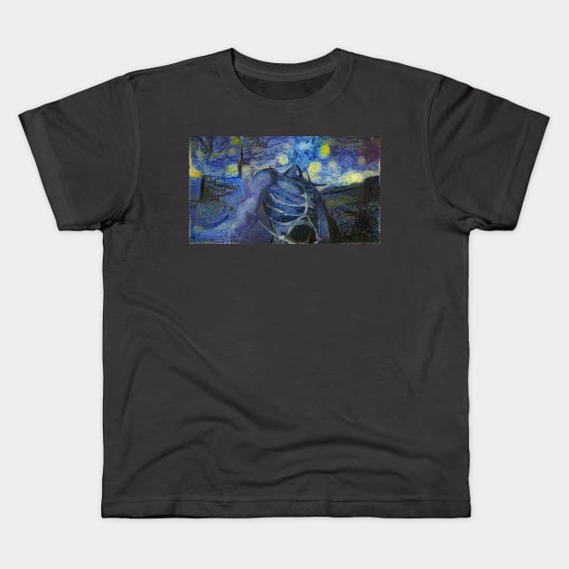 Castlevania Death Starry Night Kids T-Shirt by Starry Night